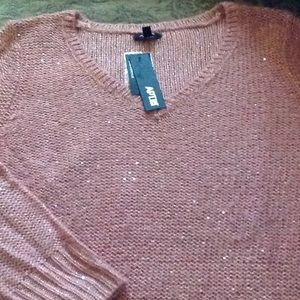 Pink V neck sweater from Kohl's NWT